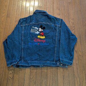 Disney x MGM Studios Denim Embroidered Jacket Made in USA - Size XL